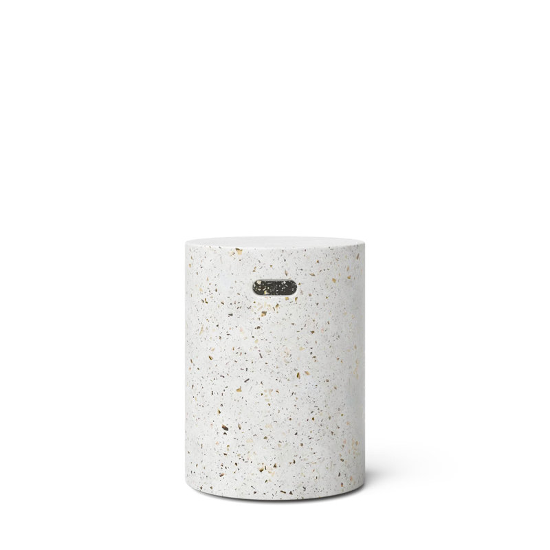 Mixx Cylinder Stool, Ivory Terrazo