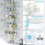 5 Tier Telescopic Shower Caddy with Hooks