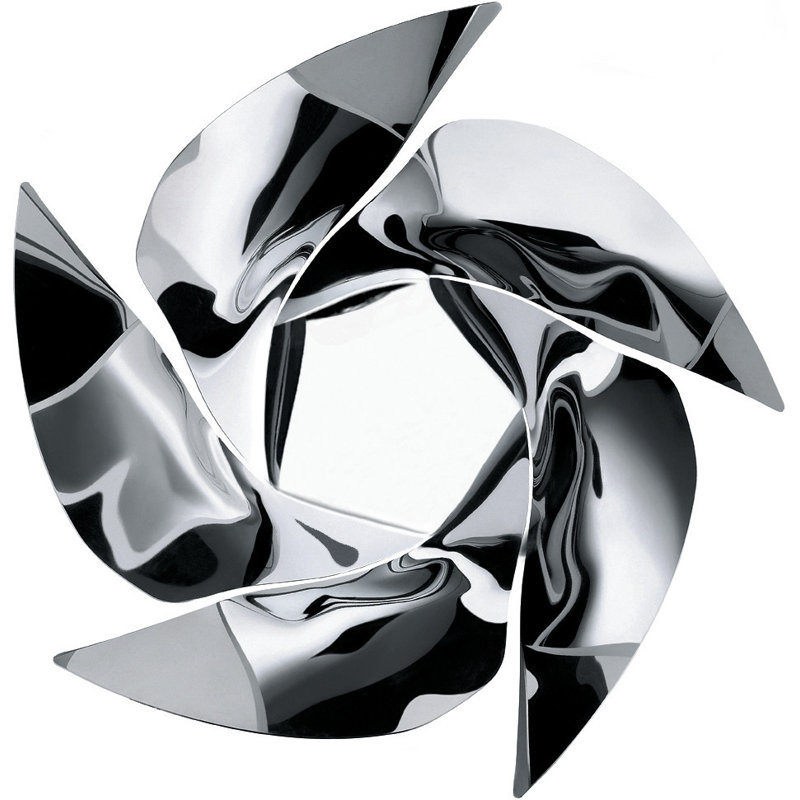 Twist Again Metal Sleek Decorative Bowl in Stainless Steel