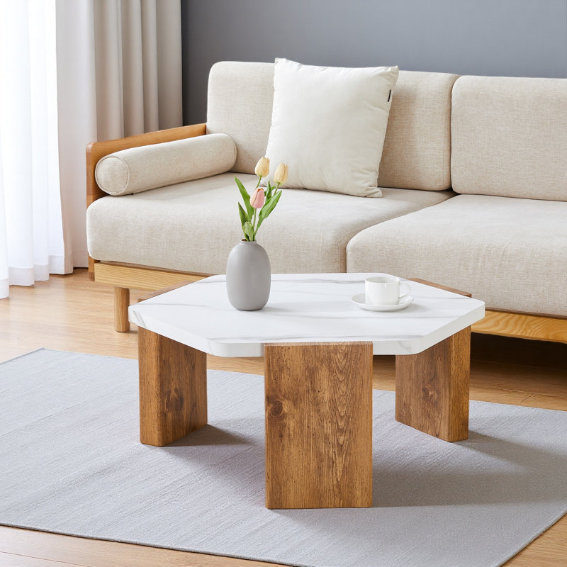 Table basse hexagonale de 31 pouces de style moderne