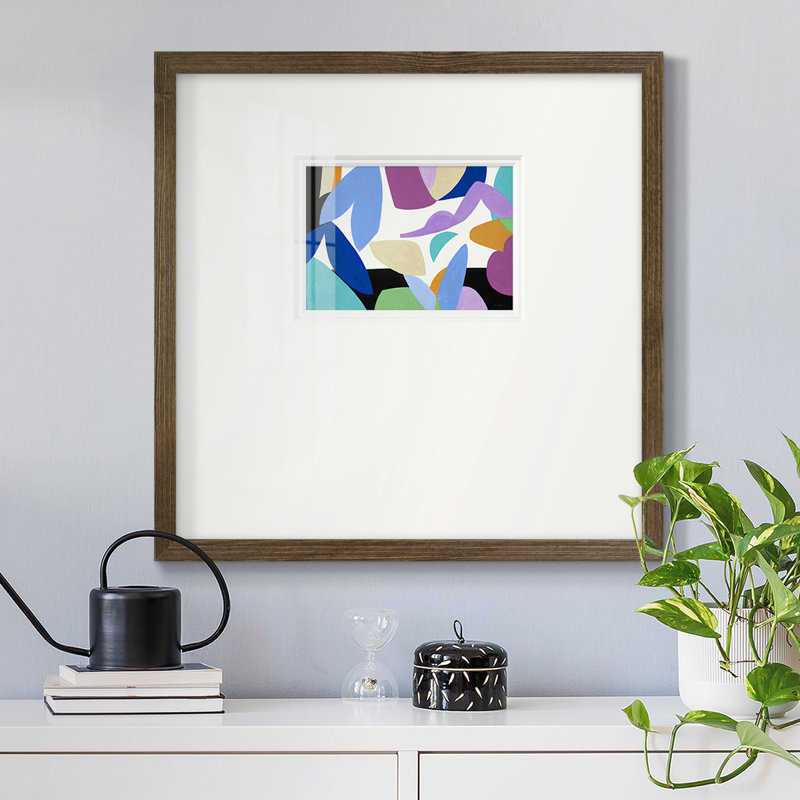 «Ode To Matisse II», reproduction encadrée de qualité supérieure, H 17 po x l 17 po x P 1,25 po, Cadre blanc