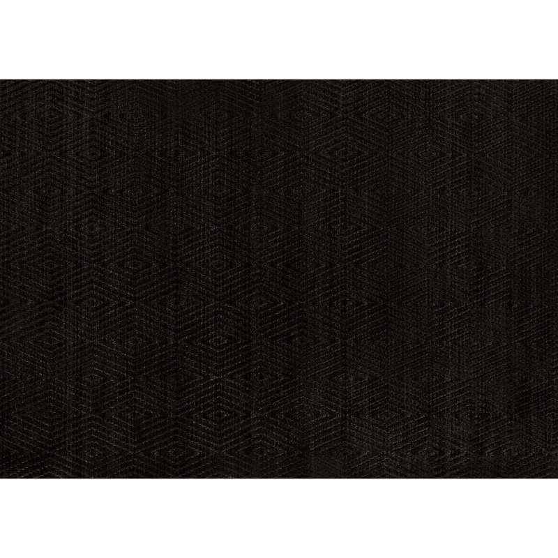 Hand Knotted Area Rug in Black, Rectangle 6' x 9'