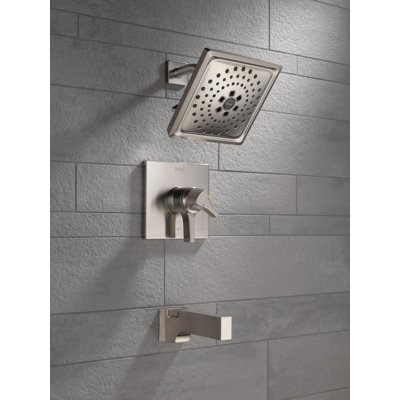 Garniture de baignoire et douche à double poignée et moniteur Zura