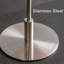 Table basse ronde en verre trempé brun thé - Table de salon moderne avec base en acier inoxydable pour le thé et le salon