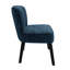 Fauteuil gai bleu marine - compact et gai. Revêtement 100% bouclé. Pieds en bois. Dossier élégant. Chaise à assemblage rapide, Joy Joyful. Tissu doux. Cadre en bois massif. Moderne sans effort