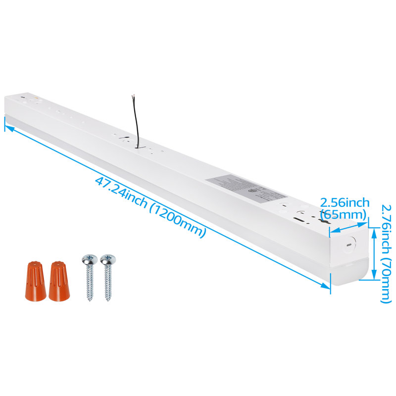 Éclairage de magasin à DEL de 4 pi, lumières à bande connectables, plafonnier commercial à intensité variable, 4000 lm, lumière du jour 5000k