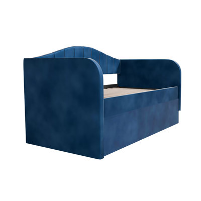 Lit de jour avec couchette Keo, velours capitonné