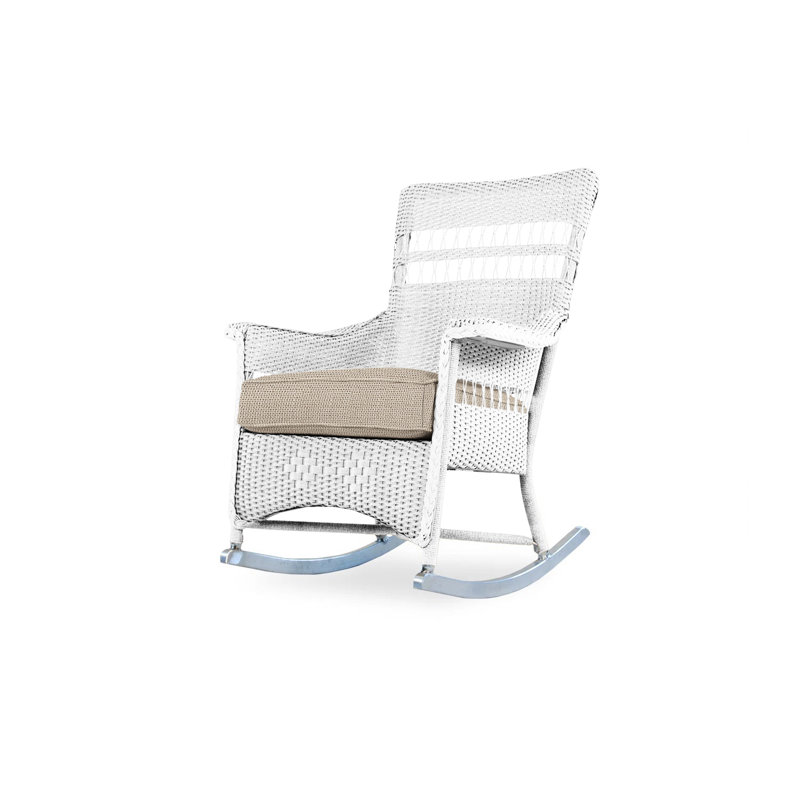 Nantucket Outdoor Rocker Chair, Decorline Natural, White