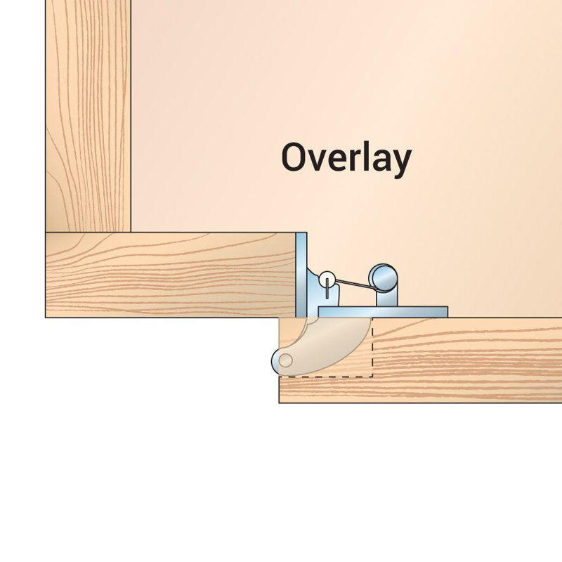1/4 Overlay Hinge, Brown