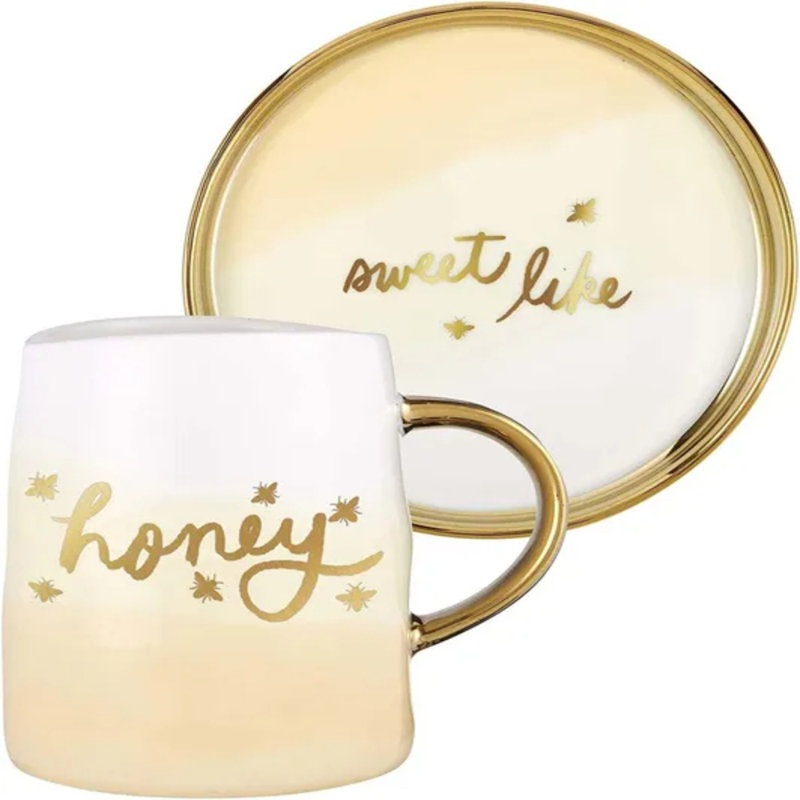 Ensemble de 2 tasses à café et soucoupes en céramique, ensemble de 12 tasses de thé en or