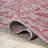 Truman Bohemian Medallion Textured Weave Light Gray/Fuchsia Indoor/Outdoor Rug-1252765781