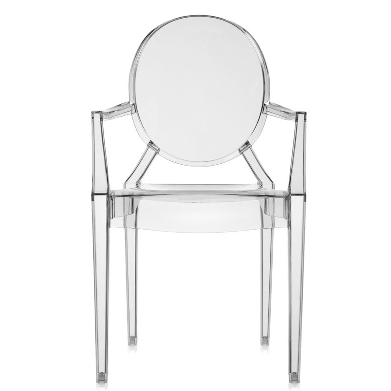 Louis Ghost Outdoor Dining Armchair, Smoke Gray