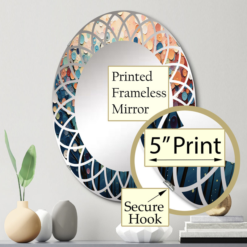 Artemps - Miroir mural romantique paysage ovale, 30 po x 20 po