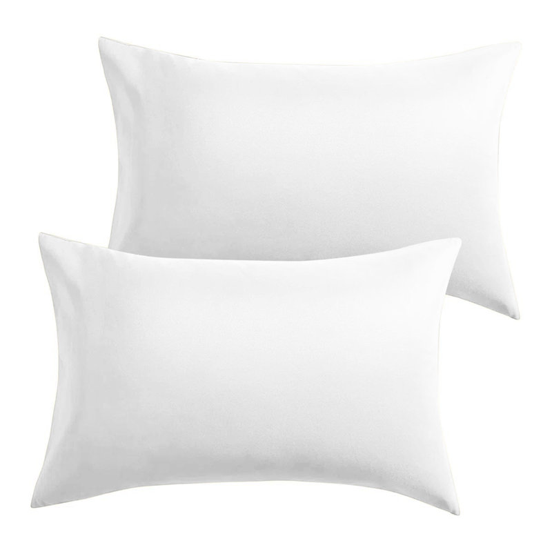 Microfiber Machine Tufted Pillow Case, White