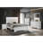White Faux Leather Tufted Headboard 1Pc Queen Size Bed W LED Bedroom Furniture White Unique Texture FB Solid Wood