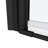 Stainless Steel Handle Pivot Shower Door - 1/4" Tempered Glass Matte Black
