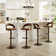 Aryelle Swivel Upholstered Adjustable Height Counter Stool with Metal Frame