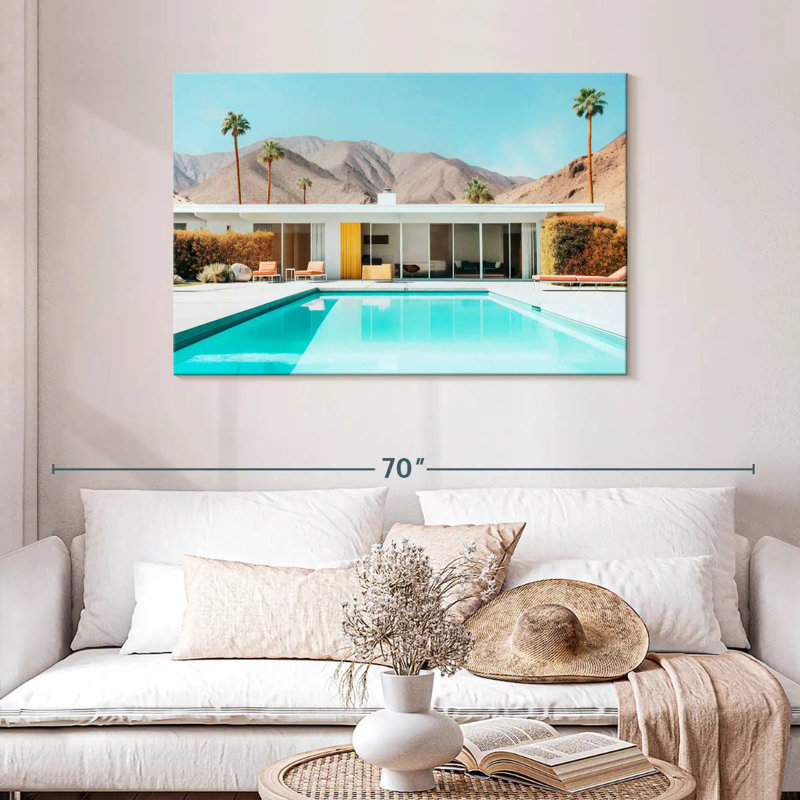 Lilie style Mid-Century moderne Palm Springs, H 30 po x l 45 po