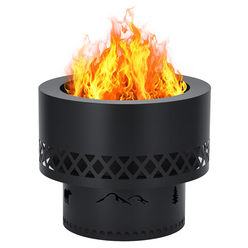 Foyer d'extérieur au feu sans fumée, foyer d'extérieur portatif en acier inoxydable pour barbecue