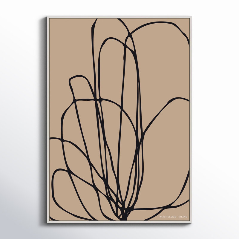 Tracings 3 Print by Romina Gadler, Black Framed Canvas, 30" H x 21" W x 1.25" D