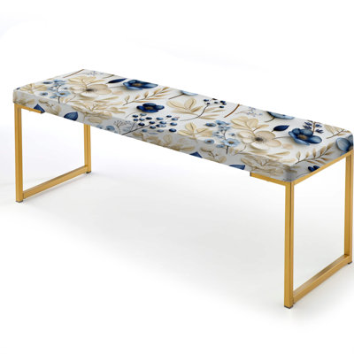 Banc rembourré or