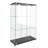 Modern Glass China Cabinet with LED Lights, 2-Door, 3-Shelf Display Cabinet, Tempered Glass Bookshelf for Living Room or Bedroom, Quick Assembly-1752283432