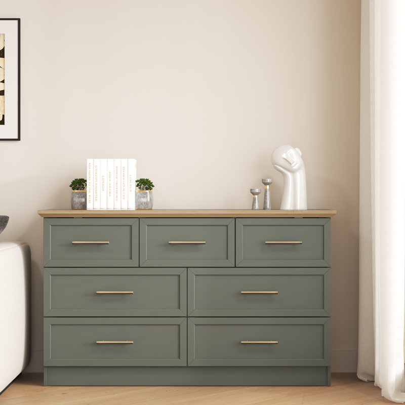 Cleverdon 7 Drawer Chest, Kale Green