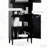Black Freestanding Cabinet With 2 Cabinets,Tall Narrow Bathroom Storage Cabinet With Doors And Shelf Adjustability-421791770