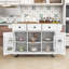Îlot de cuisine avec armoire de rangement et 3 tiroirs pour salle à manger Dyches-1180298591