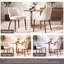 Petites chaises de salle à manger rembourrées en bois massif - Courbe ergonomique et rembourrage moelleux pour espaces multiples-244455638