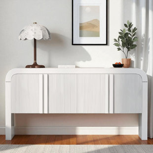 Striped Storage Cabinet With 4 Doors