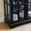 Vitrine antique avec 4 portes en verre et tablettes réglables pour la maison ou le bureau (ampoule E26 incluse)-2087876911