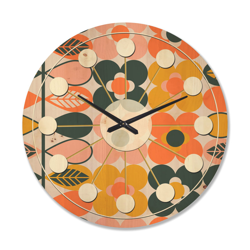 Horloge murale Botanical Design II, Très grand