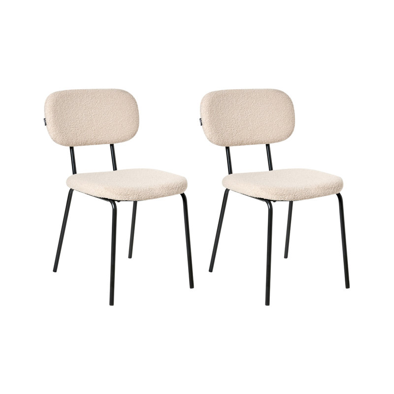 Set of 2 Chairs ADAIR Boucle, Beige