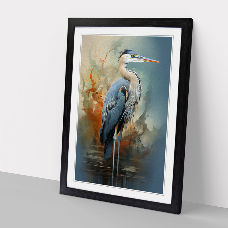 Heron Futurism - Framed Print