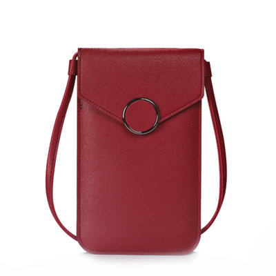 Backpack DGS Women Touchscreen Phone Bags, Mini Leather Mobile Phone Crossbody Bags Shoulder Handbag Wallet With Credit Card Slots