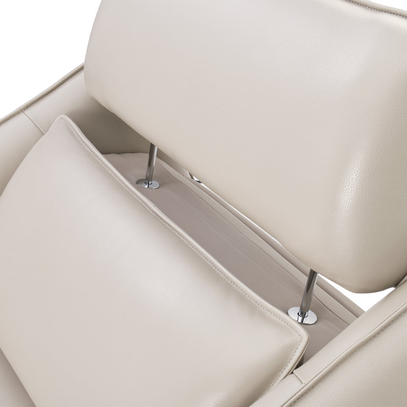 Mia Bella 94.5'' Recessed Arm Reclining Loveseat, Light Gray