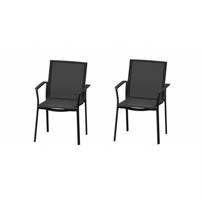 Chaise de salle à manger en aluminium empilable Revalee