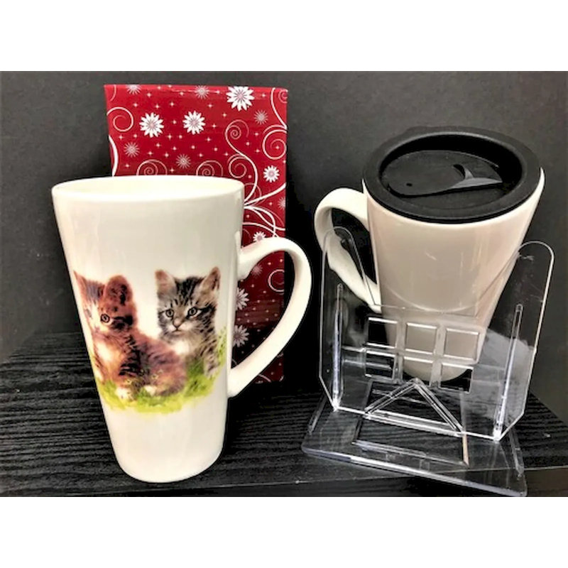 Porcelain Coffee Mug, Pretty Kittens Takeaway