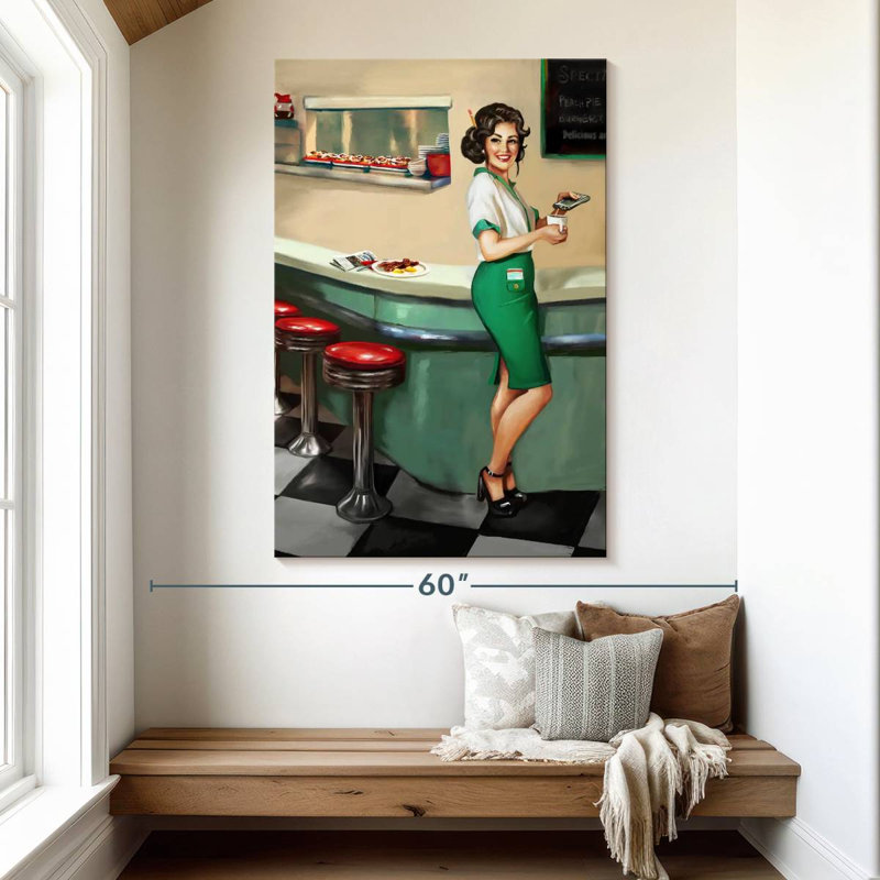 Leisha Diner Waitress, 51" H x 34" W