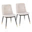 Chaise d'appoint en velours beige