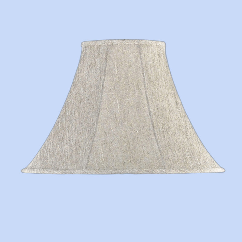 Abat-jour en lin naturel, forme cloche, fixation araignée, beige, 43 cm (L) x 43 cm (l) x 30 cm (H)