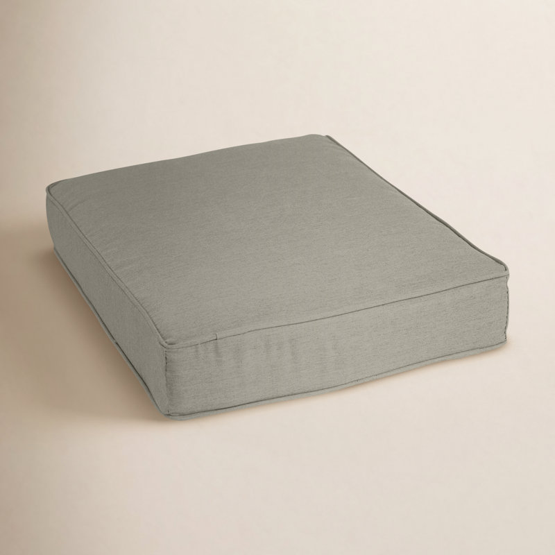 Sunbrella® Outdoor Ottoman Cushion, Spectrum Dove Sunbrella® Plainweave