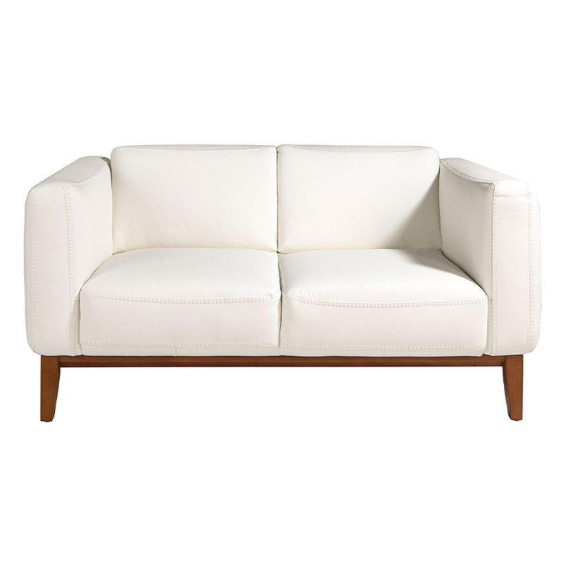  mink leather sofa, 92cm H x 159cm W x 77cm D, 2, White