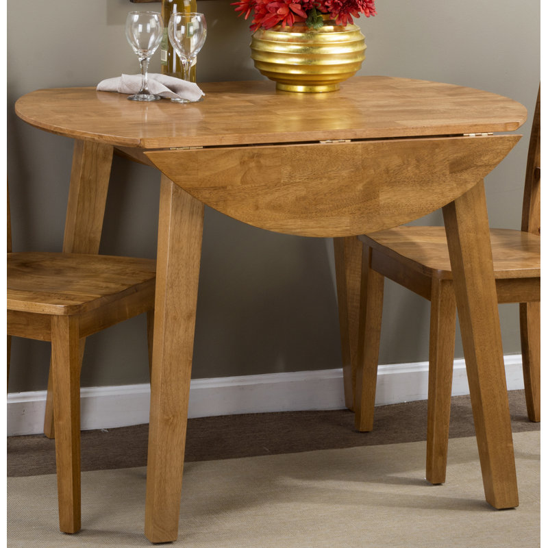 Iyad Extendable Round Solid Wood Dining Table, Honey