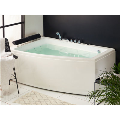 Brionna 1550mm x 110mm Whirlpool Acrylic Bathtub with Tap