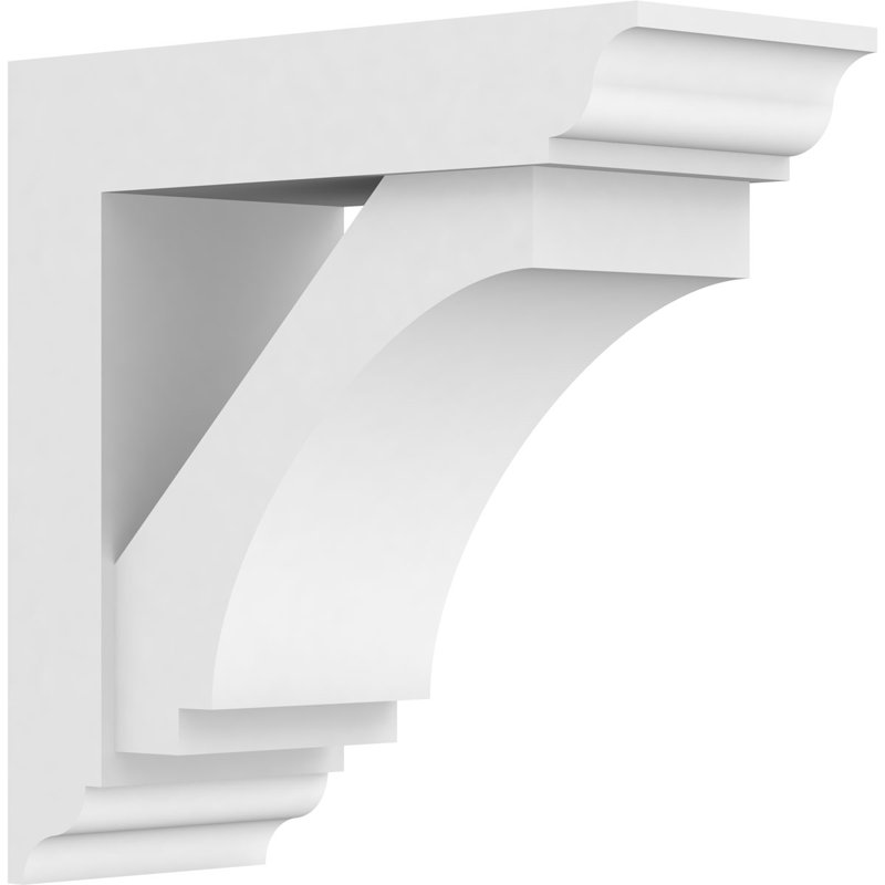 Support standard en PVC de qualité architecturale avec extrémités traditionnelles, H 12 po x l 5 po x P 12 po