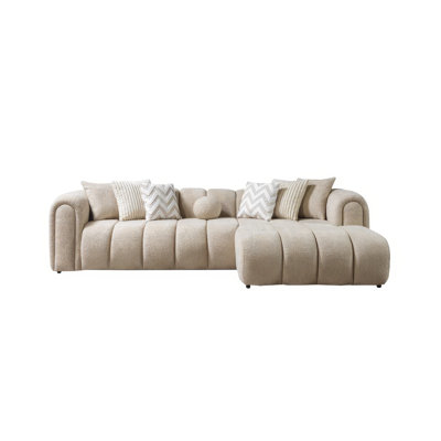 Marila Upholstered L-Shaped Sectional Right Hand Facing