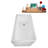 59" Streamline Soaking Freestanding Tub and Tray With Internal Drain-101697853