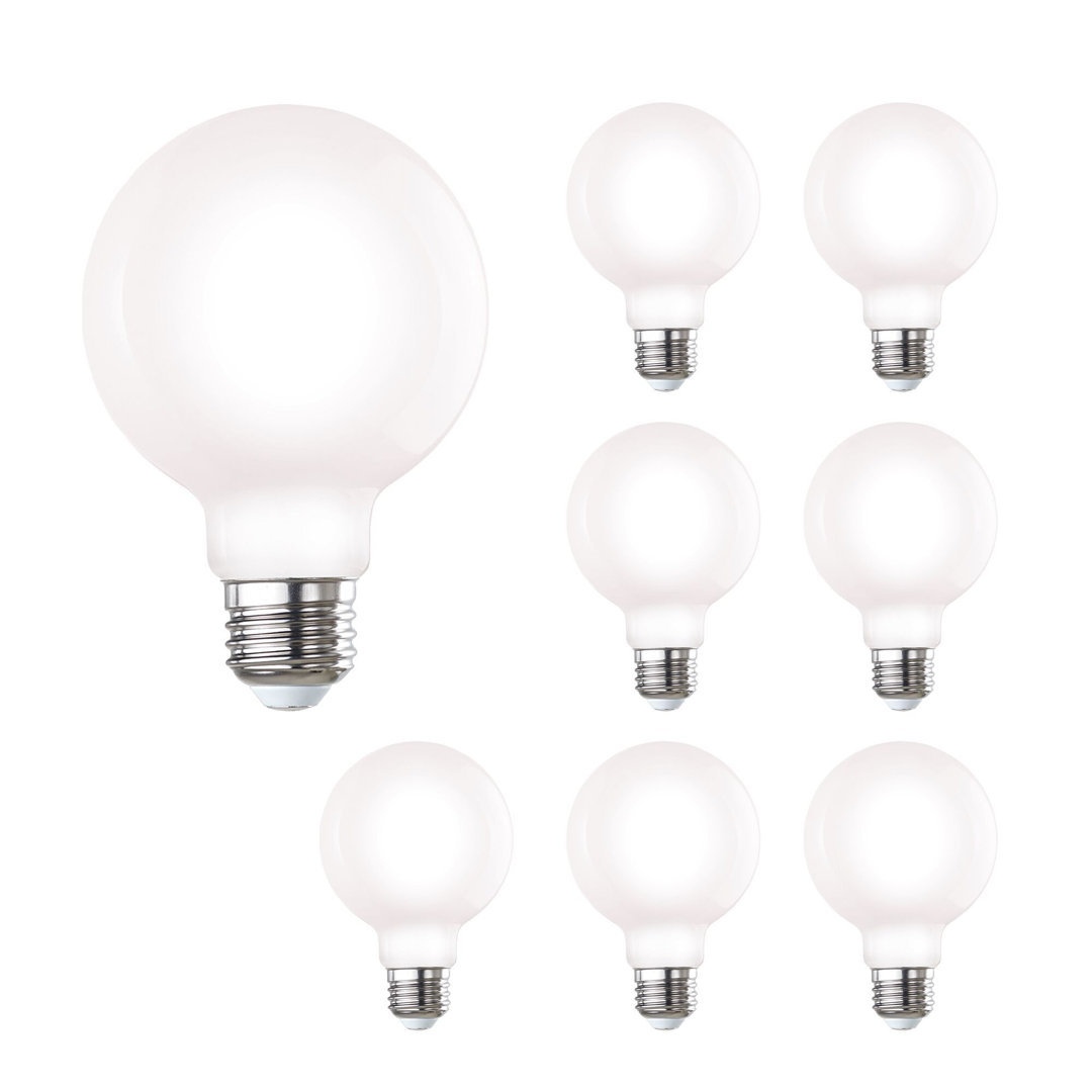 60 Watt Equivalent, G25 LED, Milky Dimmable Bulb, Cool White (4000K) E26/Medium (Standard) Base Bulbrite Industries